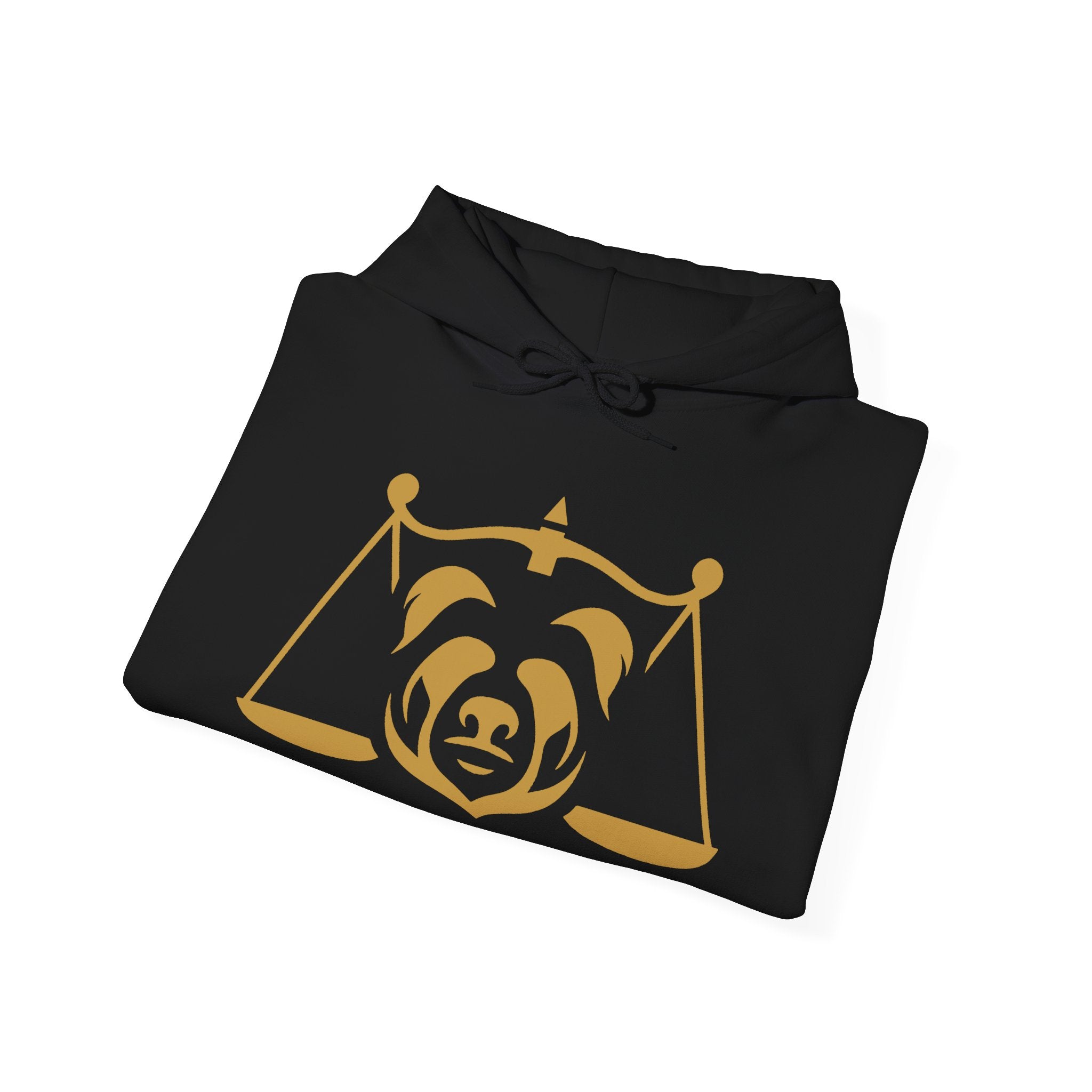 Upscale Belly Panda Hoodie Graphic Pullover - Black