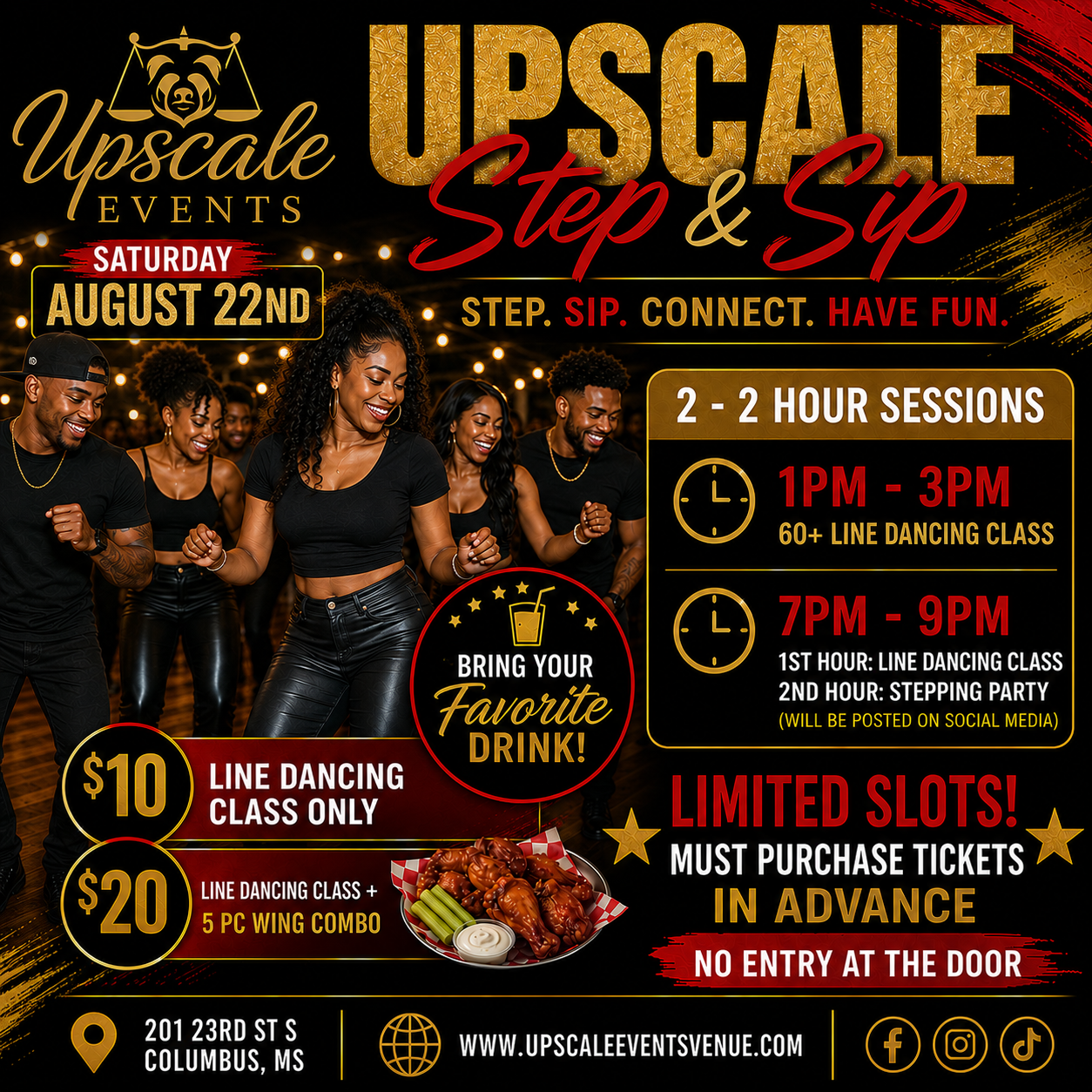 Upscale Step & Sip – Event Ticket